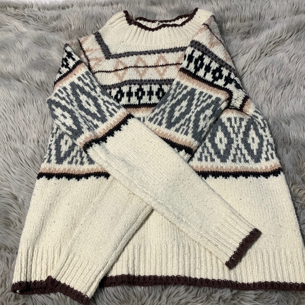 American Eagle Printed High Neck Sweater